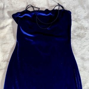 Royal Blue with Open Back Dress